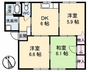 シャーメゾン橋田 C棟の物件間取画像